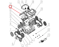 Уплотнительная коробка для сенсора к пылесосу Wybotics WY200, (Sensor seal box №13/WY200)