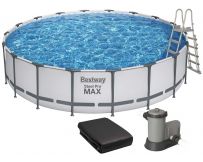 Frame pool Bestway 56462 (549x122 cm) with cartridge filter, ladder and a protective awning
