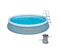 Inflatable pool Bestway 57372 (457x107 cm), with cartridge filter and ladder