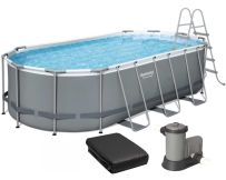 Frame pool Bestway 56710 (549x274x122 cm) with cartridge filter, ladder and a protective awning