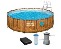 Frame pool Bestway 561JM (427x107 cm) with cartridge filter, ladder and cover