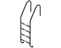 Pool ladder Flexinox Standard Nero (4 steps) Black, AISI-316L