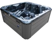Hydromassage pool Aquajoy Riviera (200х200х90 cm), midnight opal, with speakers and LED backlight