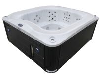 Overflow hydromassage pool Aquajoy Serenity (250х230х96 cm), Silver-white marble