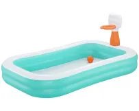 Kiddie inflatable pool Bestway 54445 (251х168х102 cm) with a basketball hoop