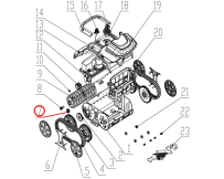 Цилиндрическая шестерня к пылесосу Wybotics WY200, (№7 S.WY3312Pro.003)