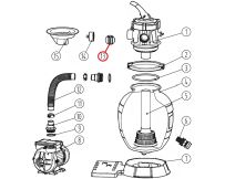 Заглушка с уплотнительным кольцом G1-1/2'' для фильтрационной установки Aquaviva Lagoon, (201005344)