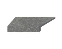 Угловой Г-образный элемент бортовой плитки Aquaviva Stellar Grey, 600x345x50 (20) мм (левый/45°)