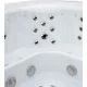 Overflow hydromassage pool Aquajoy Serenity (250х230х96 cm), silver-white marble, black body