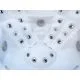 Hydromassage pool Aquajoy Maldives (230х230х95 cm), silver-white marble, with speakers and LED backlight