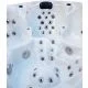 Hydromassage pool Aquajoy Maldives (230х230х95 cm), silver-white marble, with speakers and LED backlight