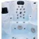 Hydromassage pool Aquajoy Maldives (230х230х95 cm), silver-white marble, with speakers and LED backlight