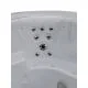 Overflow hydromassage pool Aquajoy Serenity (250х230х96 cm), Silver-white marble