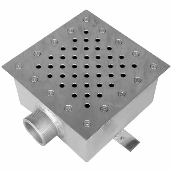 Bottom drain Aquaviva AISI 304 (250x250 mm) square, for concrete/liner